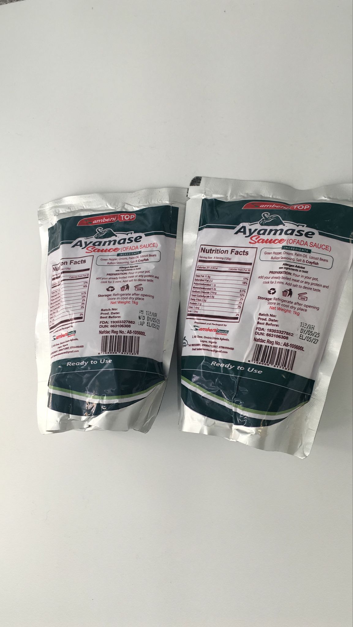 Ayamase Sauce Ofada Sauce -1kg