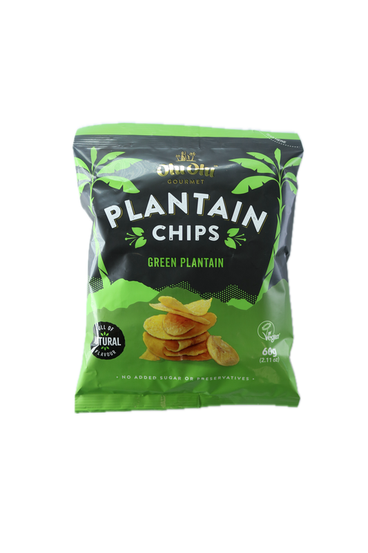 Olu Olu Plantain Chips. Green Plantain